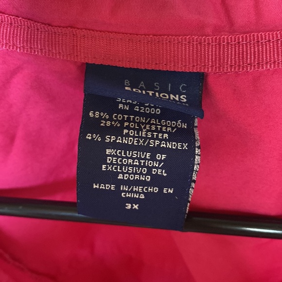 Basics Edition Woman Size 3X Pink Blouse - Picture 10 of 17